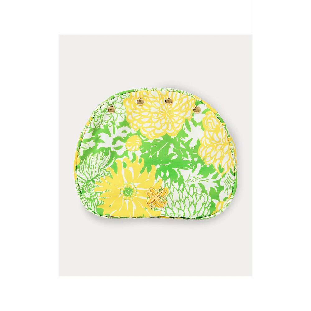 NEW LILLY PULITZER women's breakers bamboo bermuda bag cover in crocodile green